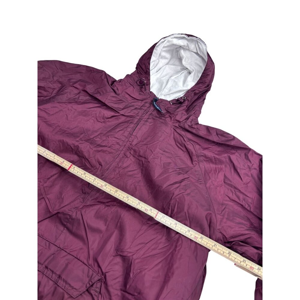 Charles River Apparel Hooded Windbreaker Jacket S Nylon Shell & Cotton Lining - Picture 8 of 8